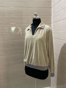 Beige Long Sleeve Pullover