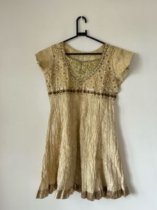 Cream Suit with Gold details