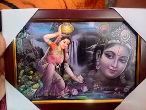 Combo Of Radha Krishna Poster And Frame💞