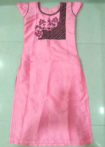 Pink Embroidered Kurti