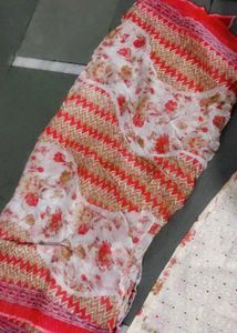 Chikankari Frock Pant Dupatta Set