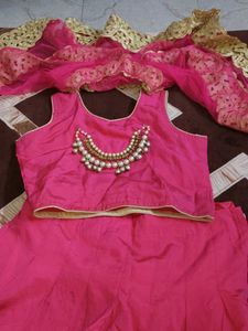 Pink Readymade lehenga