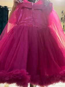 Red Tulle Flower Girl Dress