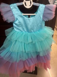 Rainbow Tulle Party Dress