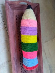 Colorful Pencil Crochet Pouch