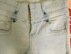 Light Blue Branded Jeans Women