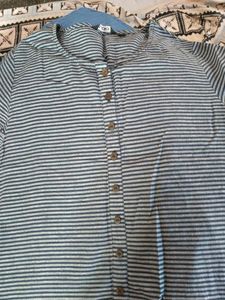 Striped Button-Down Dress