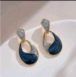 Blue & Grey Dangle Earrings