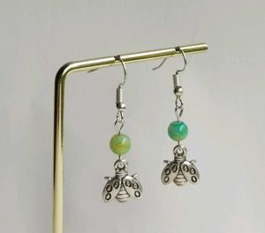 Beaded Bee Earrings