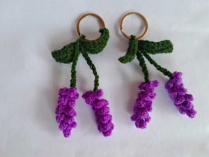 💕On Offer💕2pc  Crochet Lavender Bagcharm