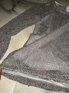 Silver Long Sleeve Top