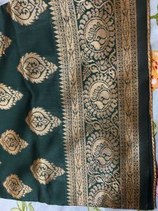 Emerald Green Brocade Fabric