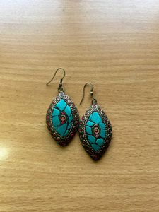 Set Of 3 Oxidised Earrings