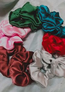 Beautiful Silk Hair Scrunchies For Women And Girls