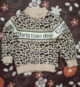 Leopard Print Knit Sweater
