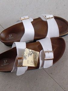 El Paso White Sandals
