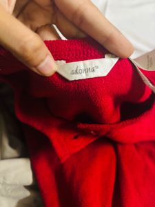 Red Long Sleeve Tee