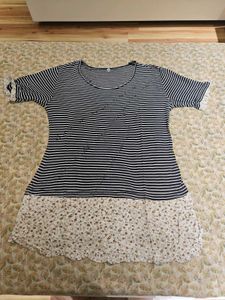 Striped Floral top