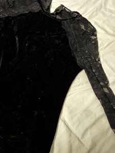 Elegant Black Velvet Dress