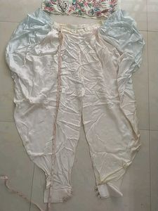 Short Kurti With Dhoti And Organza Duppata