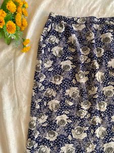 Floral Midi Skirt🩵