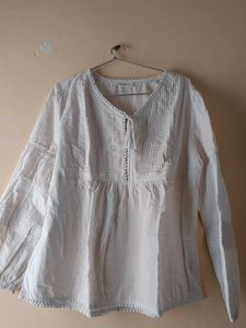 White Embroidered Blouse