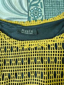 Yellow Net Top