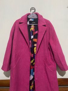 pink over coat