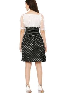 Polka Dot Fit &amp; Flare Dress