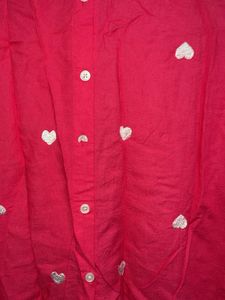 Heart Embroidered Shirt