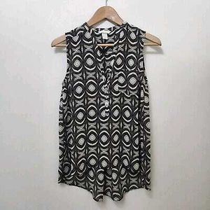 Patterned Sleeveless Top