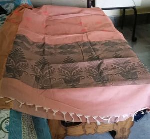 Vintage Peach Fabric with Diamond Pattern