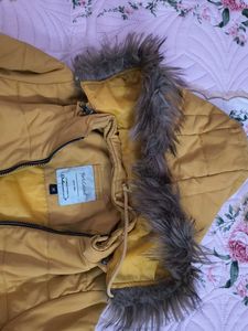 Mustard Winter Coat.. zipper is non functional