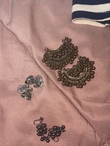 Striped Polo Crop Top with jhumka combo!