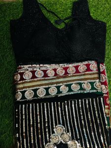 Beautiful 🖤 Black PartyWear Saree With Blouse