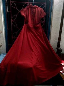 Vintage Red Button-Back Dress