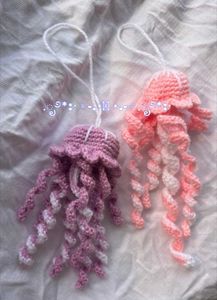 Crochet Jelly Fish Wall Hangings