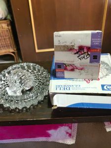 Crystal Glass Turtle With Tray For Vastu