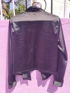 Satin Button-Down Shirt