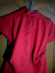 Vintage Red Button-Back Dress