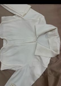 White Cropped Shirt