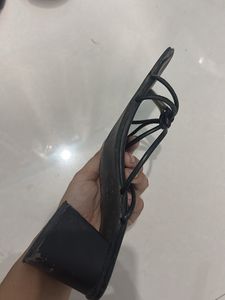 Minimalist Black Heeled Sandals