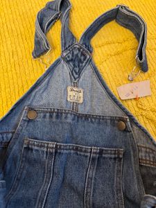 Denim Overalls Shorts