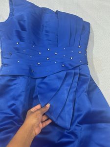 Royal Blue One-Shoulder Dress - S