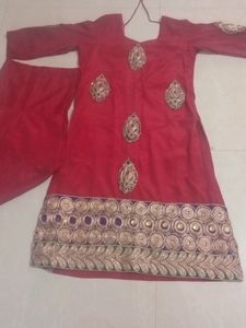 Rust Kurti And Bottom Set New