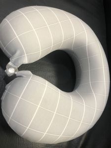 Light Grey Neck Pillow With Memory Foam