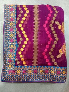 Work Saree With Siroski