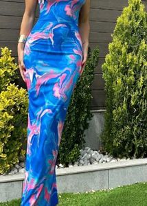 Trendy Marble Print Bodycon Dress