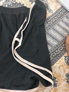 Cute Black Lounge Shorts, Waist- 30