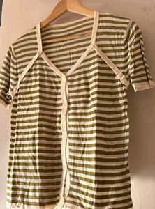 Striped Button-Up Top